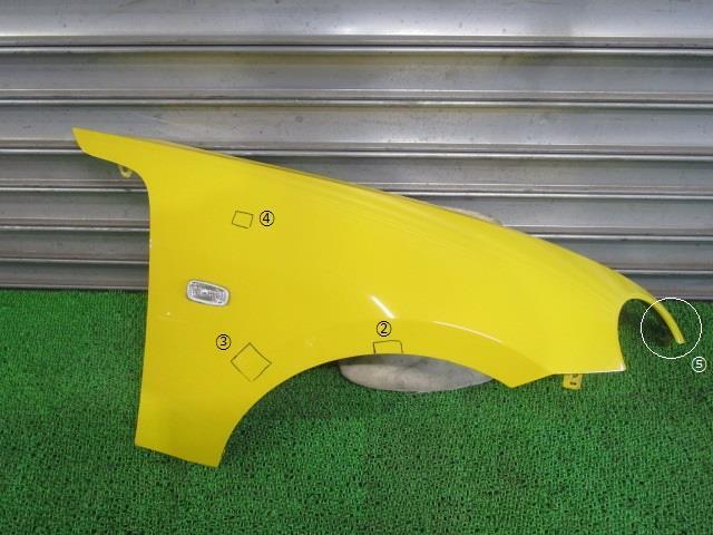 コペン ABA-L880K 右フロントフェンダー 53811-97217 Y07 ジョーヌイエロー /40958拍卖