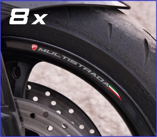 DUCATI MULTISTRADA ホイールリムステッカー 8枚セット ドカティ ムルティストラーダ S246拍卖