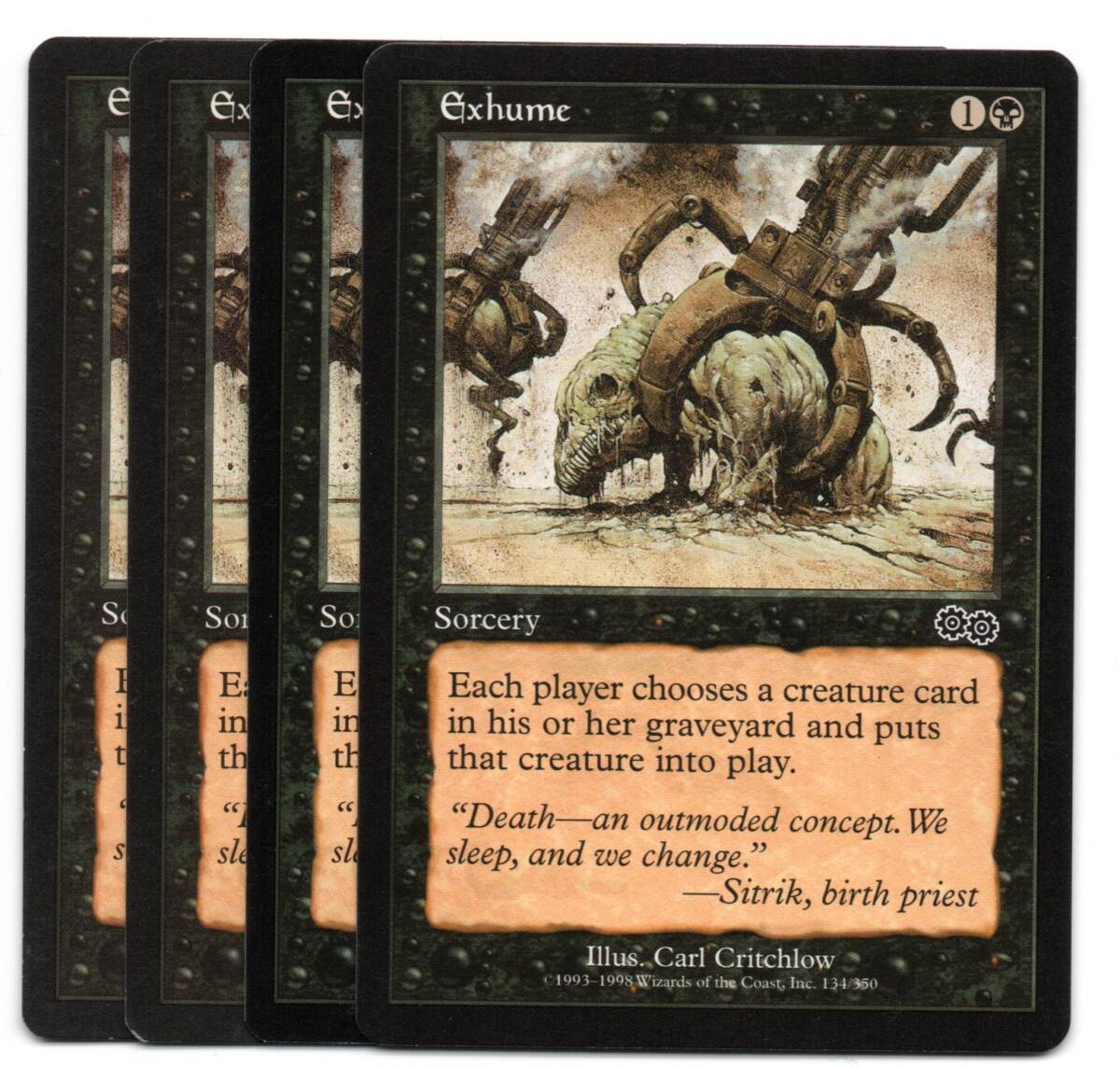 即決 MTG 死体発掘/Exhume 英語 4枚セット拍卖