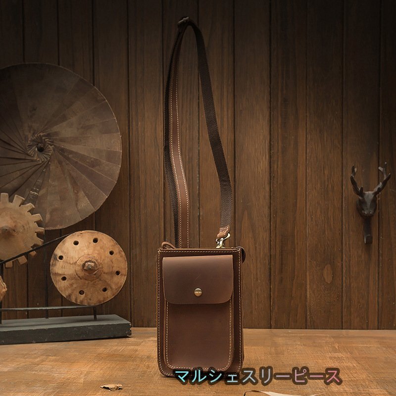 ベルトポーチ シザーケース シザーバッグ ショルダーバッグ メンズバッグ 牛革 本革 レザー バック かばん ミニバッグ拍卖