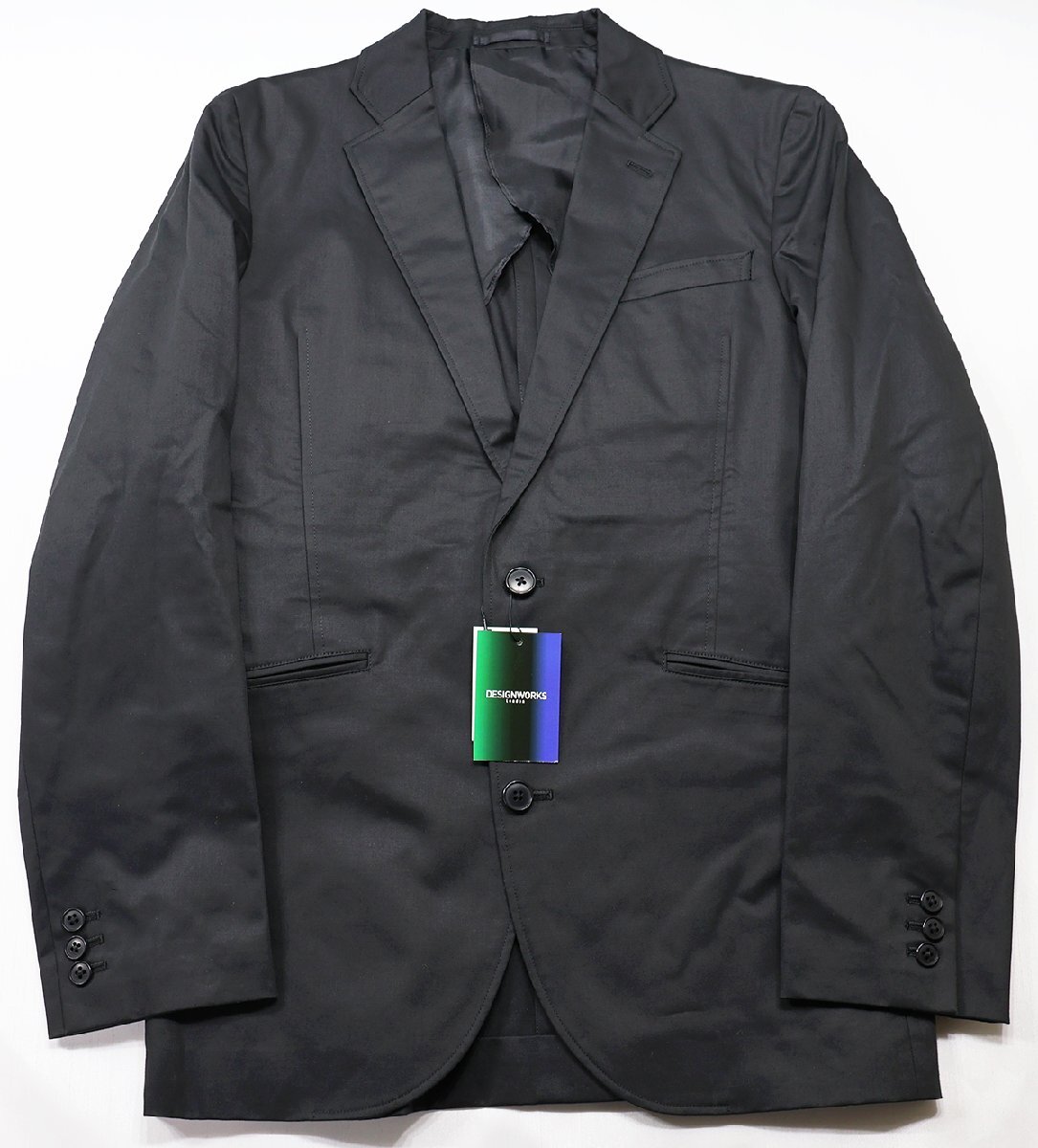 DESIGNWORKS LONDON (デザインワークス ロンドン) 2B TAILORED JACKET / テーラードジャケット 未使用品 ブラック size 46拍卖