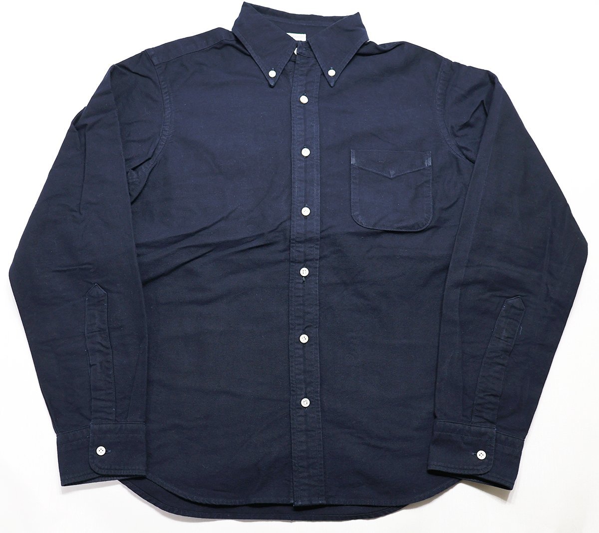 Workers K&T H MFG Co (ワーカーズ) Modified BD Shirt / ボタンダウンシャツ 美品 ネイビー size 13(XS)拍卖
