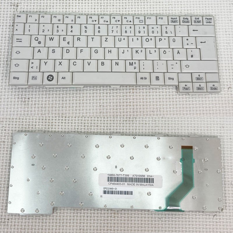 【中古】ノート用キーボード 英字キー 白 ★ 富士通 CP464403-01(CP532449-01) N860-7677-T399 28pin 264.5mm×92mm #2500-K拍卖