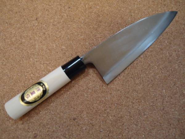 激安大奉仕品!! 安来鋼付き出刃庖丁 霞研 165拍卖