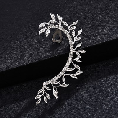 ピアス 左耳用 イヤーカフ ラインストーン レディース ファッション 銀 耳 カフ クリスタル #C215-15拍卖