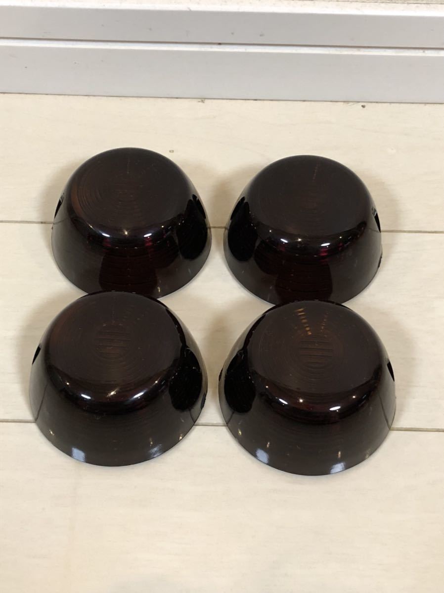 CB750Four CB400Four CB400T 250T CB750K ホーク ウインカーレンズ オレンジスモーク 濃いめ 純正タイプ クリアウィンカー スモーク拍卖