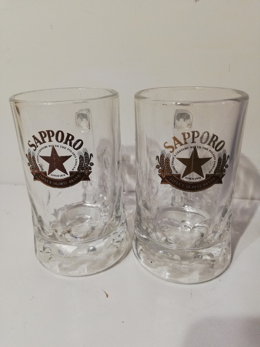 約350ml! ★北海道★ サッポロ ビール ジョッキ 未使用 2個セット ガラス製拍卖
