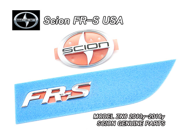トヨタ86前期/SCION/ZN6サイオンFR-S純正USエンブレム-リア2点セット/USDM北米仕様USAハチロクGT86FT86(楕円シンボルマーク&FRS文字)拍卖