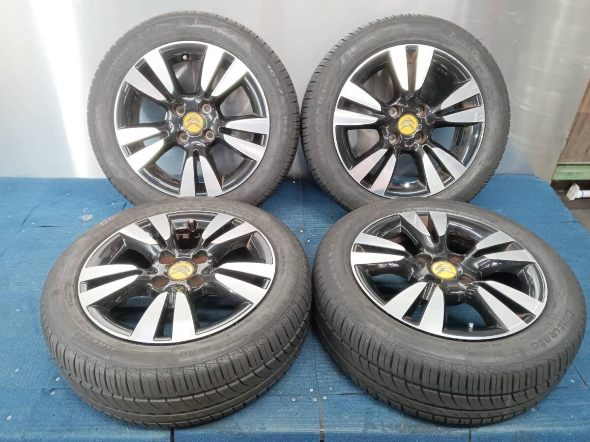 ★8-9分山★21年製★ ピレリCinturato P1 RunFlat 195/55R16 シトロエン DS3純正ホイール 16×6J +22 4H-108 4本セット E460拍卖