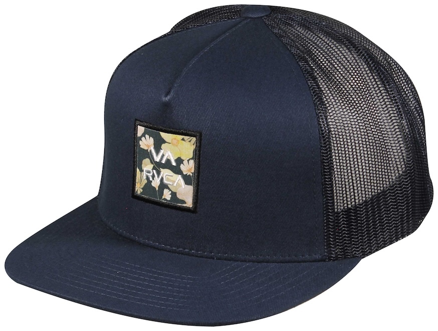 RVCA VA All The Way Print Trucker Hat Cap Navy キャップ 拍卖