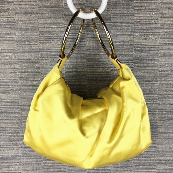 Kate spade/ケイトスペード ポーチ/ハンドバッグ 黄色 小さめ 化粧ポーチ 管NO.B17-16拍卖