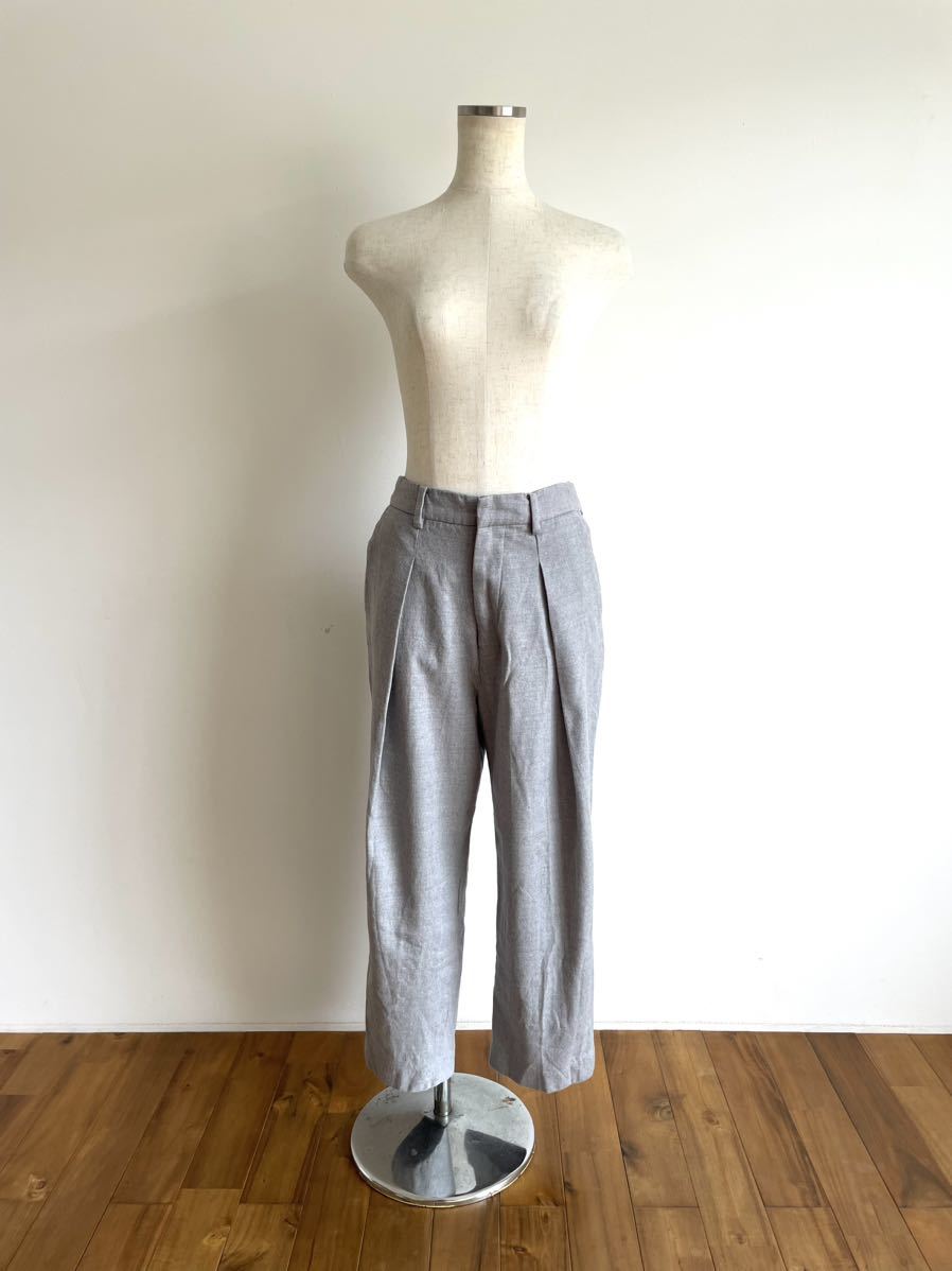 スローブイエナ/SLOBE IENA/パンツ/ライトグレー/9分丈/36/S/ウール×ポリウレタン/良品美品拍卖