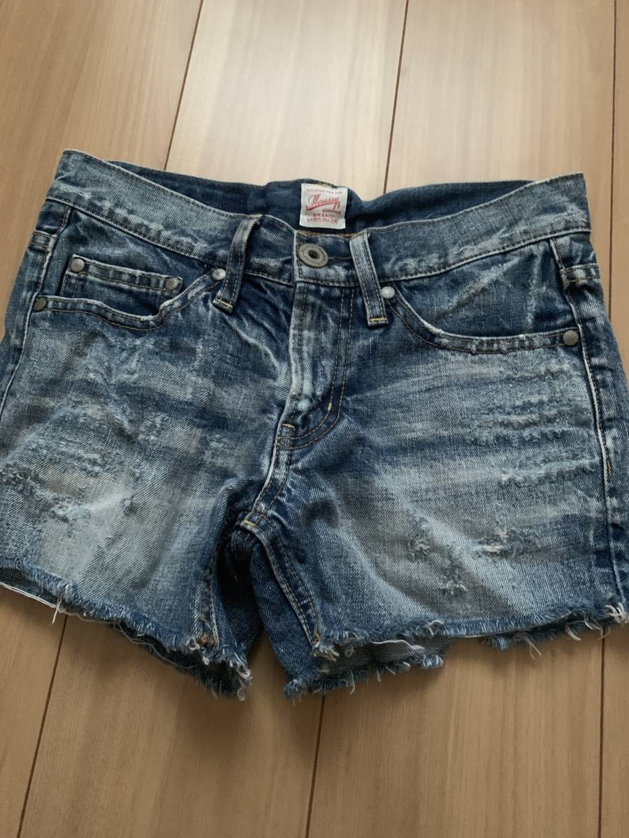 Moussy ダメージ加工 デニムショートパンツ拍卖