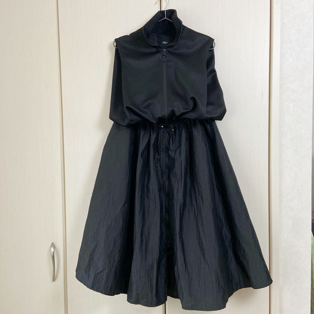 Hart ブラック ワンピース ノースリーブ マキシ丈 黒拍卖