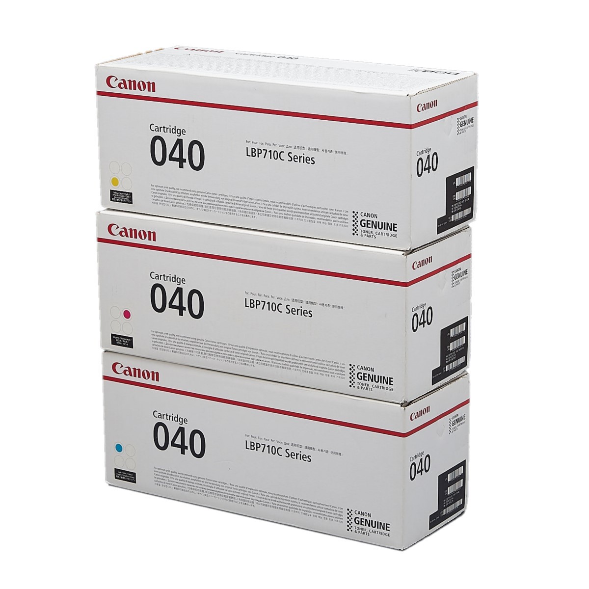 CANON カートリッジ040 シアン マゼンタ イエロー CRG-040CYN 0458C001 CRG-040MAG 0456C001 CRG-040YEL 0454C001 純正3色セット拍卖