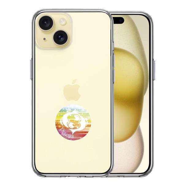iPhone15 ケース クリア 星座 うお座 魚座 Pisces スマホケース 側面ソフト 背面ハード ハイブリッド拍卖