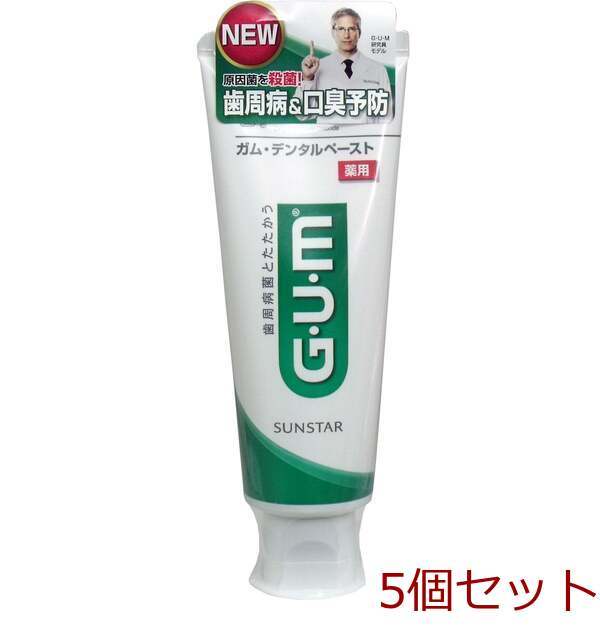 GUM ガム デンタルペースト薬用 スタンディング 120g 5個セット拍卖