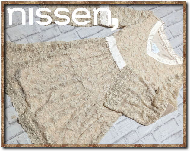 未使用!!☆nissen ニッセン レースワンピース アイボリー☆拍卖