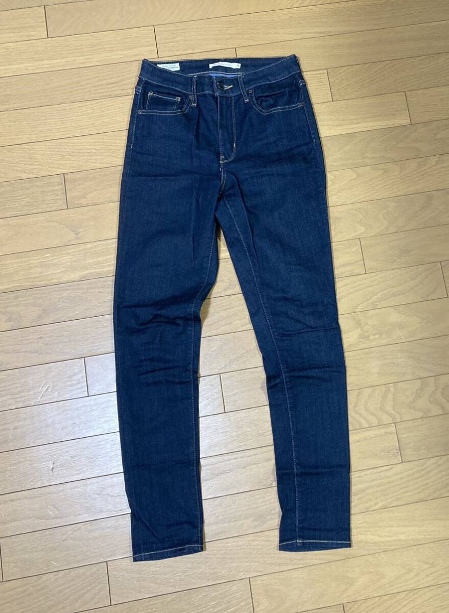 中古 LEVI'S リーバイス スキニー デニムパンツ インディゴブルー サイズ28インチ レディース リーバイス拍卖