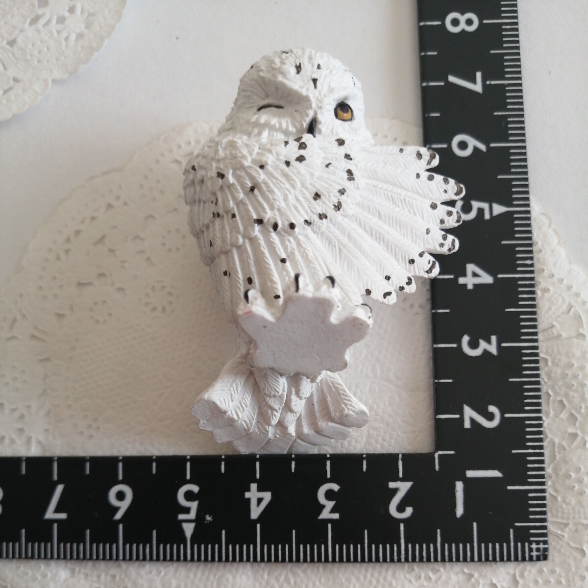 4r0311 ドール用 ミニチュア 白 ふくろう フクロウ 礼儀正しい ふくろうさん ペット拍卖