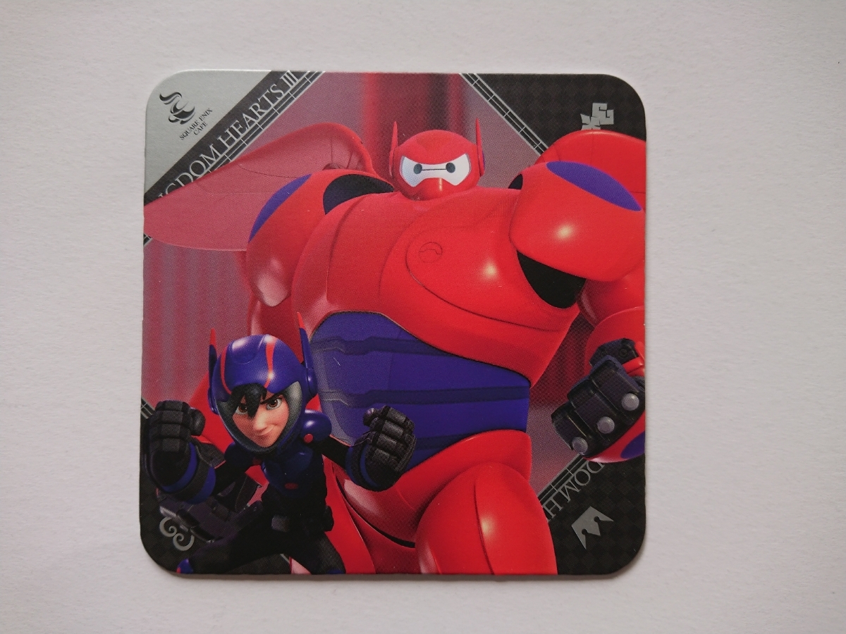 ディズニー スクエニカフェ 東京 秋葉原 キングダムハーツ3 KH3 KINGDOM HEARTS Ⅲ 特典 コースター 非売品 ベイマックス ヒロ拍卖