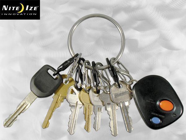 送料無料メール便 ナイトアイズ カラビナ付きキーリング ビッグリングスティール BRG-M1-R3/6223x1個拍卖