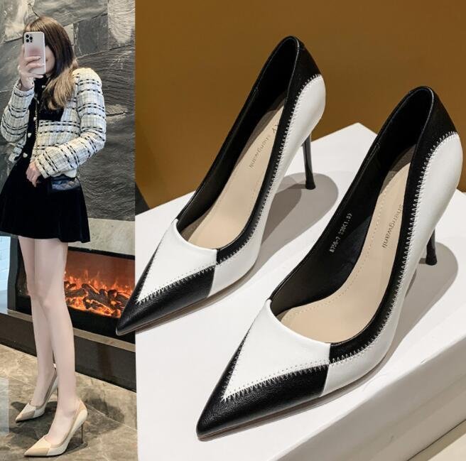 HSM122★新作春8cmヒール レディース ハイヒール スエード レザー 合成皮革 美脚走れる パンプス 疲れない 美脚 安定感 スエード 通勤拍卖