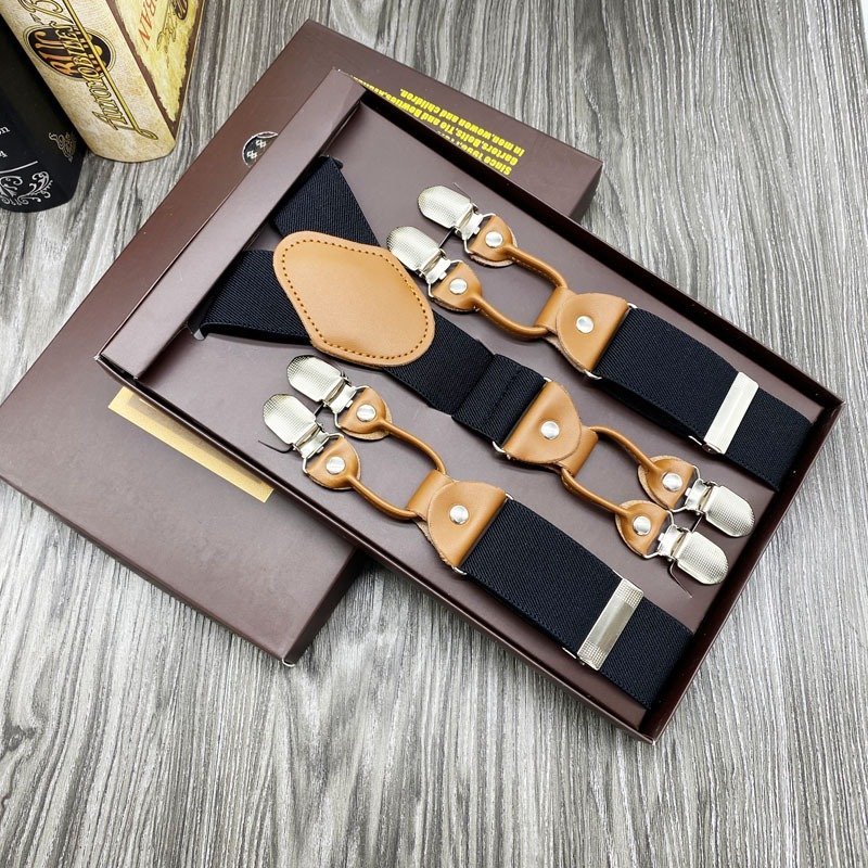 ZPT464☆伸縮性良い 弾性ベルトメンズ ズボン吊り3.5cm 幅 サスペンダー 紳士ベルト Y型 カジュアル フォーマル ビジネス 男女兼用拍卖