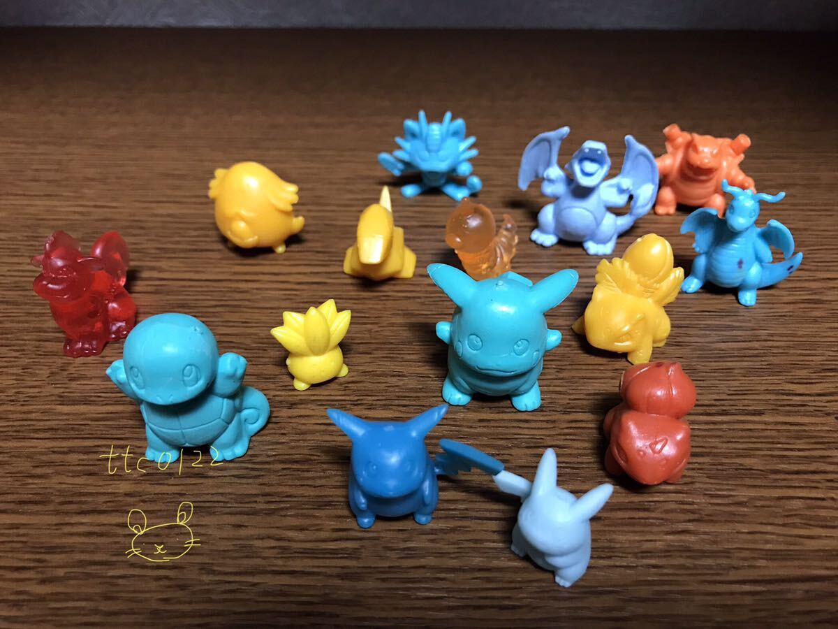 ジャンク品 当時物 消しゴム ポケモン 塩ビ フィギュア 15体セット 送料300円拍卖