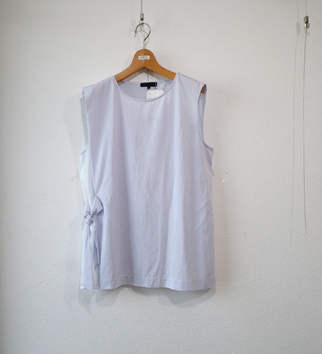 ★送料無料!ICB/アイシービー *素材切り替え サイドリボントップス/size:L//定価¥10.890* 古着のgplus広島 2403r4拍卖