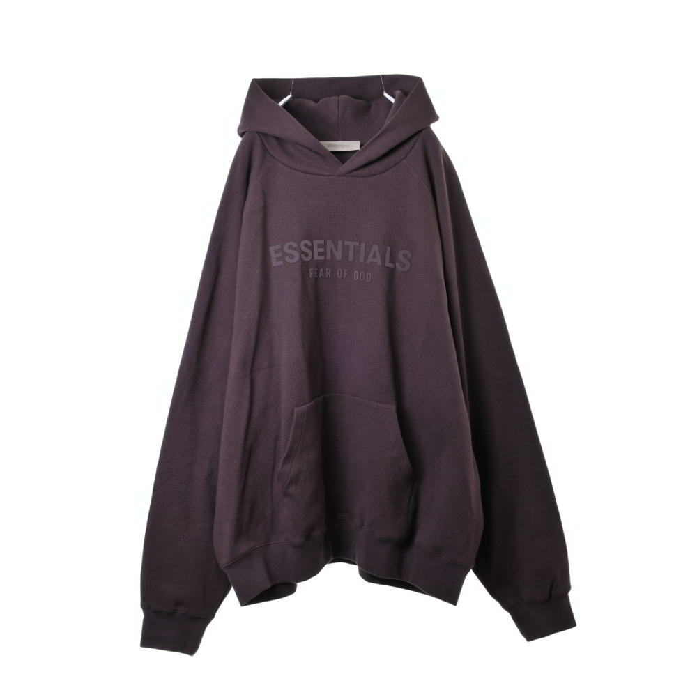 美品 Fear of God ESSENTIAL サーマル プルオーバーパーカ XL チャコールグレー フィアオブゴッド KL4BUABS27拍卖