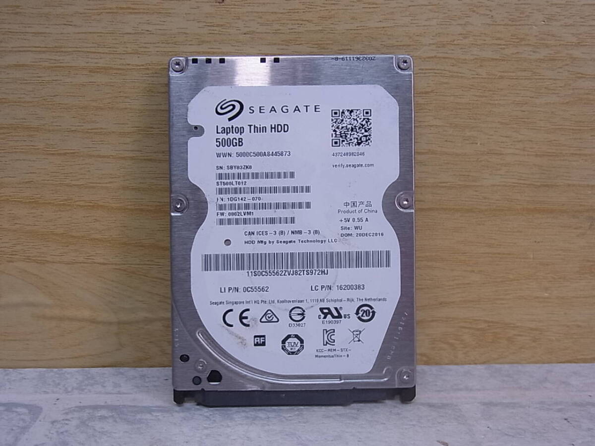 △G/110●シーゲート Seagate☆2.5インチHDD(ハードディスク)☆500GB SATA300 5400rpm☆ST500LT012☆中古品拍卖