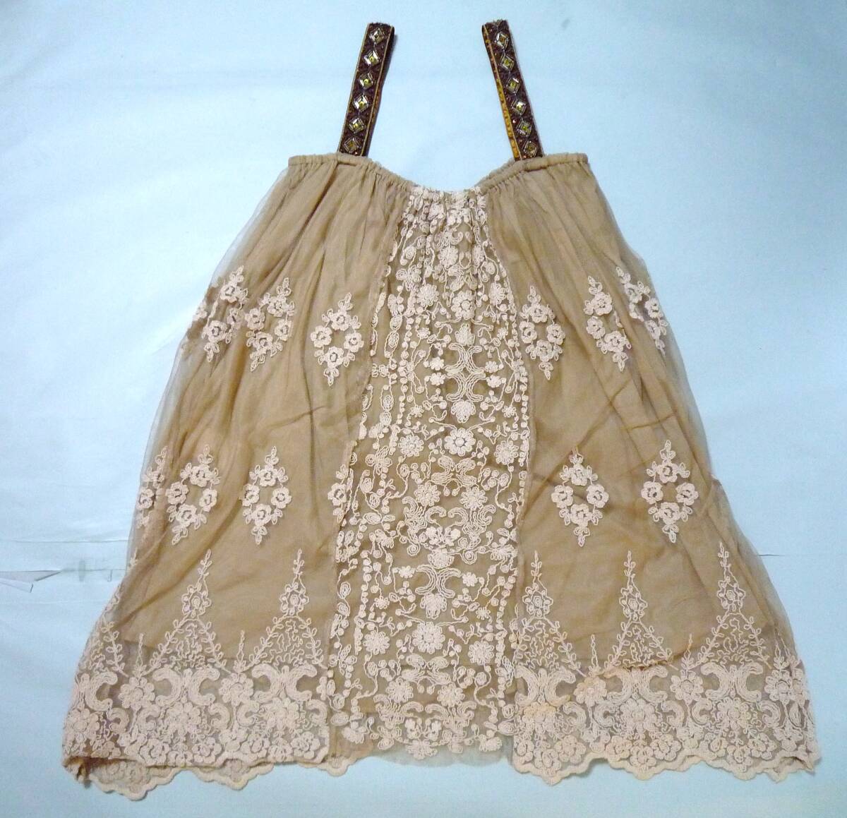 d'una diy レースワンピース #38 ベージュ 8629拍卖