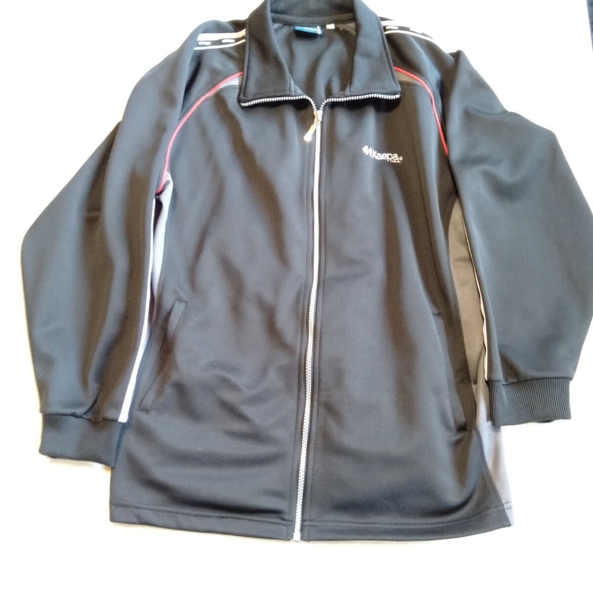 か097 Kaepa カッパ Mサイズ ポリエステル ジャージ上 黒 上着 洋服拍卖