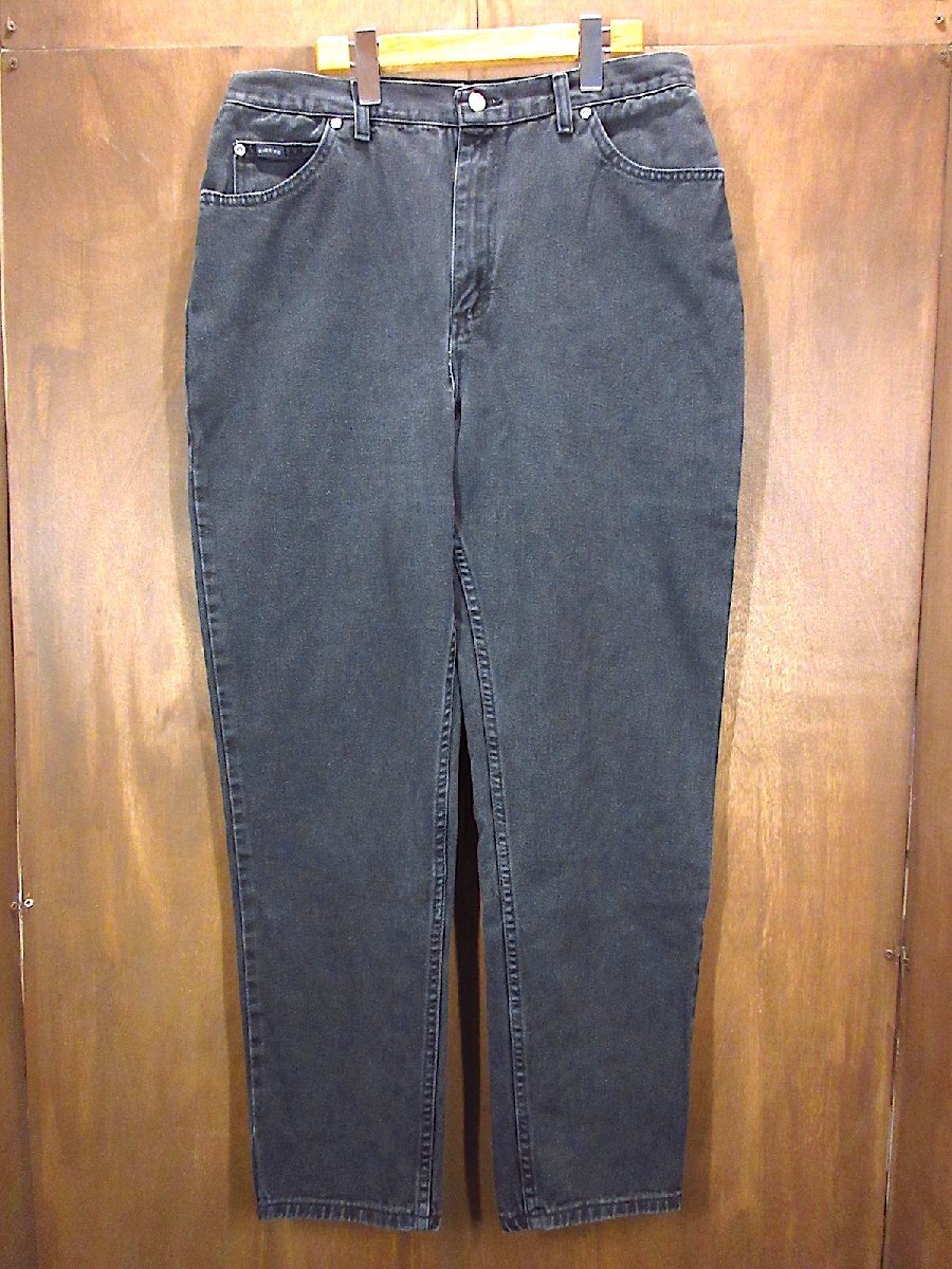 ビンテージ90’s●RIDERSレディーステーパードブラックジーンズ実寸W85cm●240315y1-w-pnt-jns-w33ボトムス古着デニム拍卖