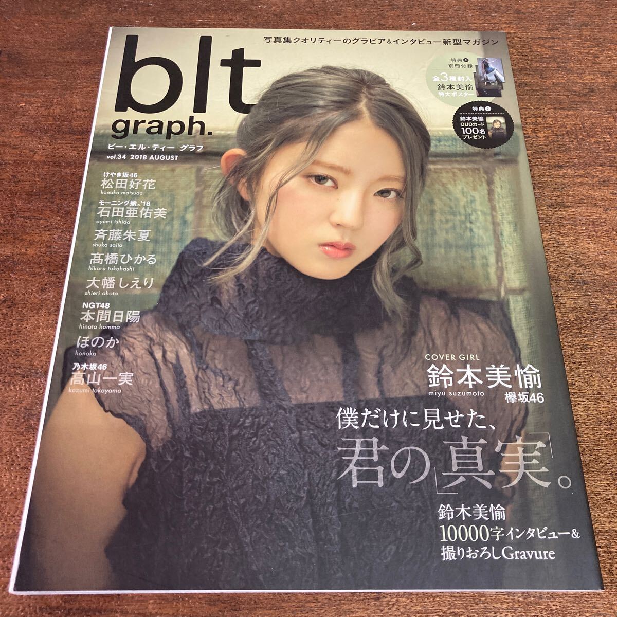 blt graph 2018年vol.34 鈴木美愉 松田好花 石田亜佑美 斉藤朱夏 高橋ひかる 本間日陽 高山一実拍卖