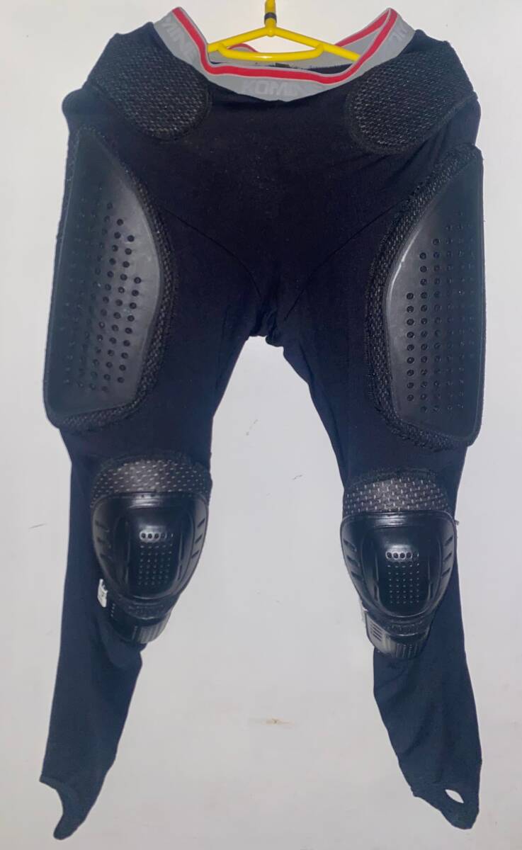 【No.619】KOMINE コミネ バイク用 プロテクトインナーパンツ メッシュ アンダーパンツ プロテクター Black Sサイズ 中古品拍卖