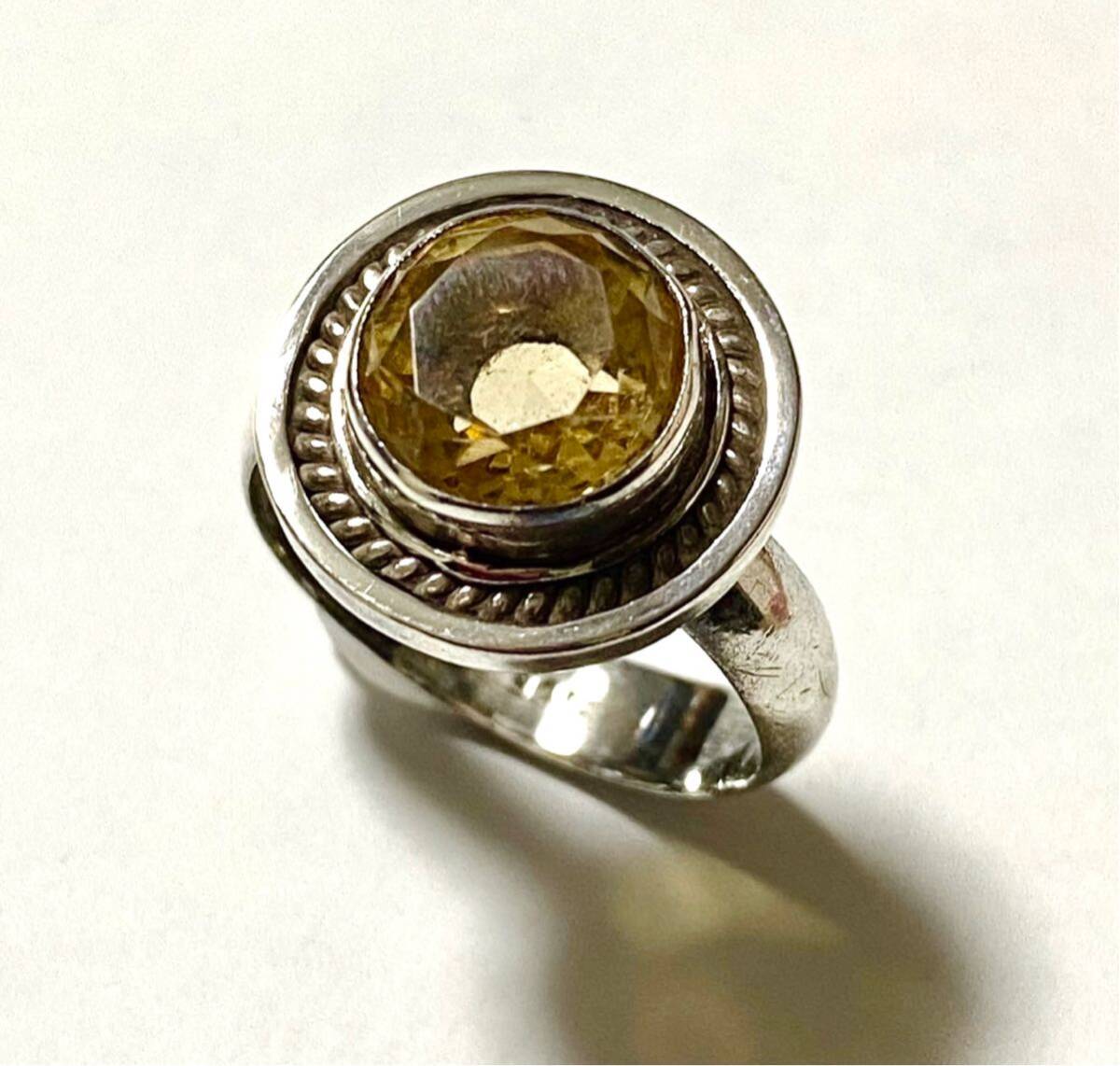 シトリンリング シルバー925 指輪 シトリン カラーストーン 天然石拍卖