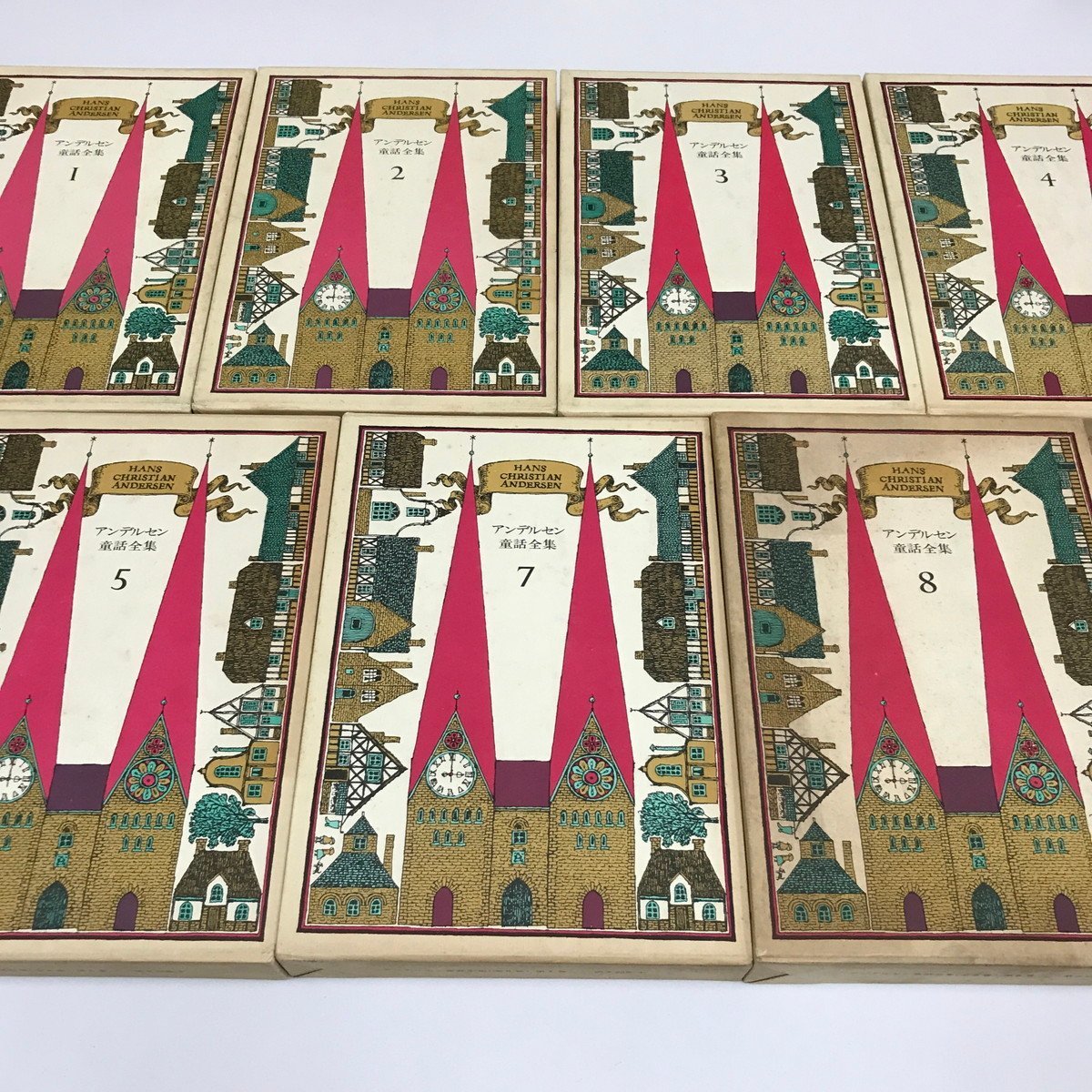 NST/L/アンデルセン童話全集 不揃い7冊 1巻~8巻(6巻欠)/講談社/新装第1刷 函入り/装本:安野光雅/監修:川端康成、佐藤春夫 他拍卖