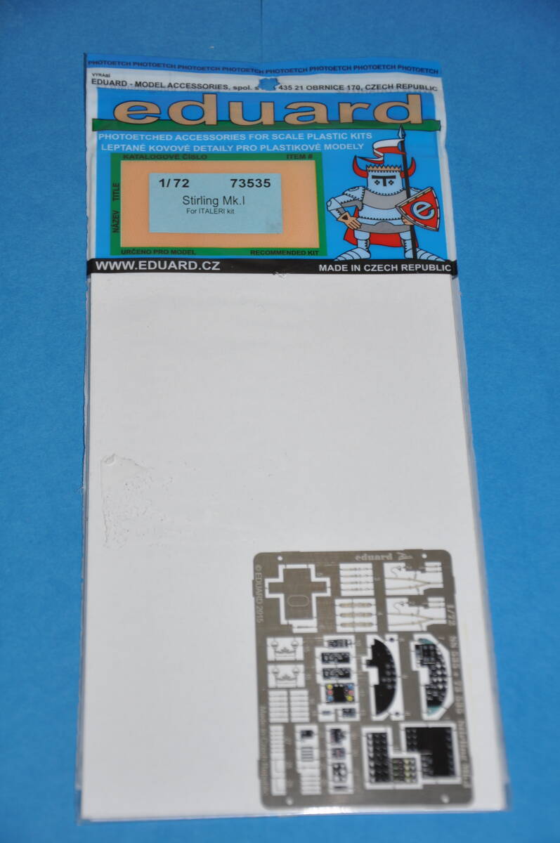 エデュアルド 1/72 イギリス軍 スターリング Mk1 計器盤 内装 イタレリ エッチングパーツ Eduard 73535 Stirling Mk.I interior ITALERI拍卖