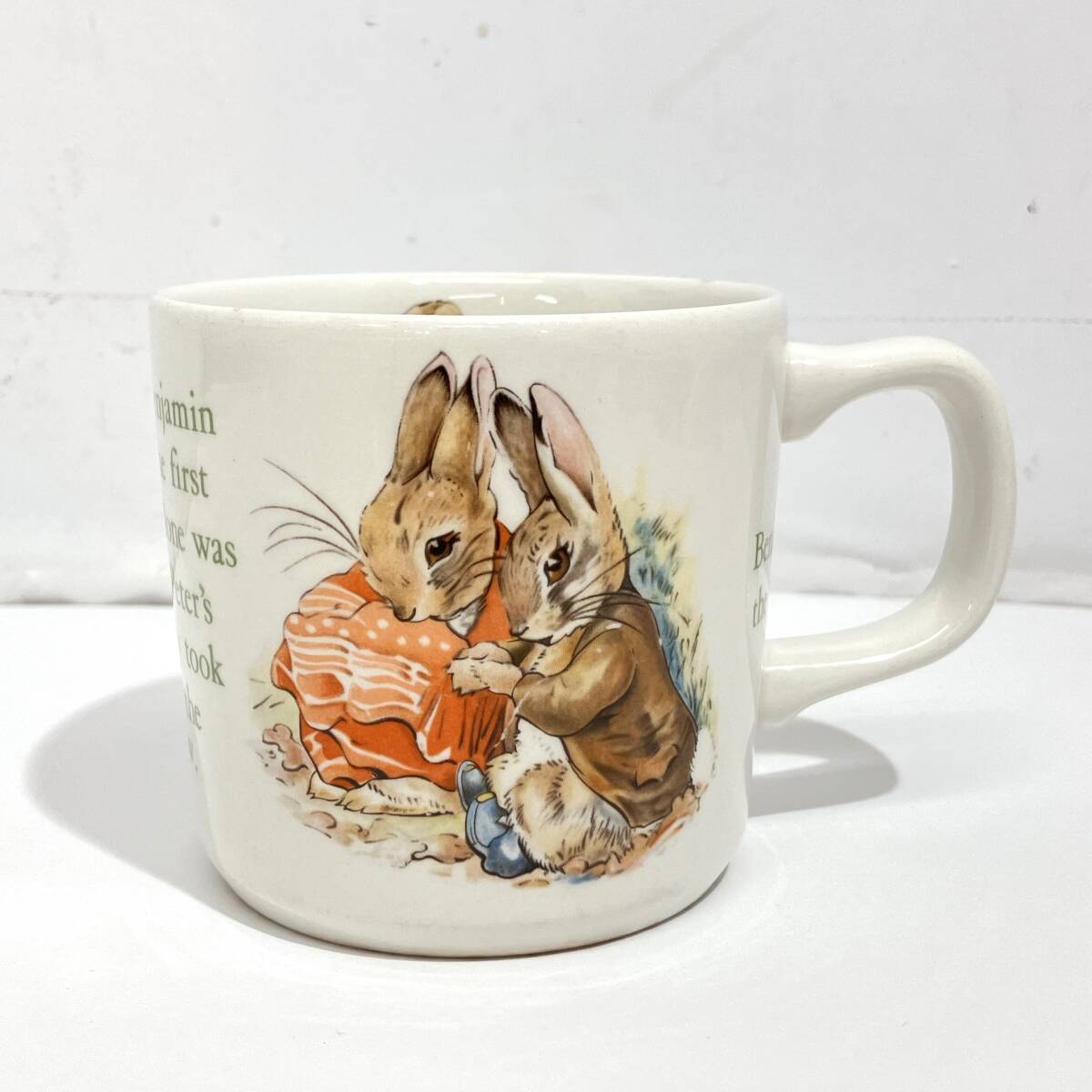 (志木)WEDGWOOD(ウェッジウッド) ベンジャミンバニー マグカップ 毛糸の帽子 旧刻印 洋食器 アンティーク BENJAMIN BUNNY拍卖
