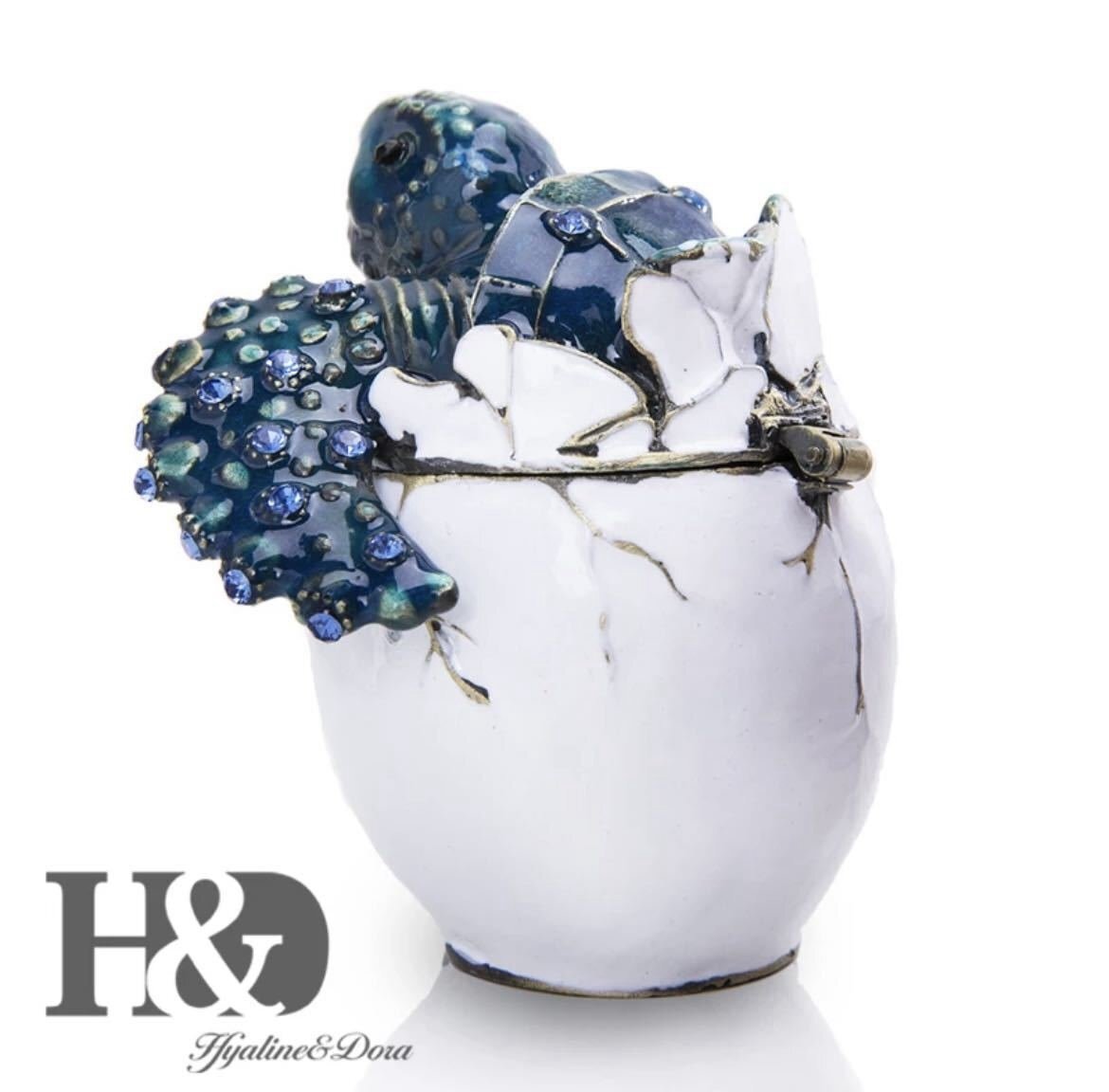 亀型ジュエリーボックス殻付き 卵 カメ 亀 タートル 置物 小物宝石箱 ジュエリー 宝石 小物入れ インテリア オーナメント オブジェ HD676拍卖