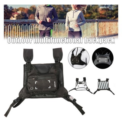 Asrv 屋外スポーツ男性の胸のバッグ多機能防水ポケットストリート携帯電話袋小リュックDJ335拍卖