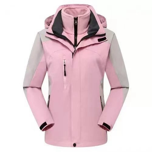 アウトドアコート女性2点セット着脱可能防風防水登山スキーウェアです HE867拍卖
