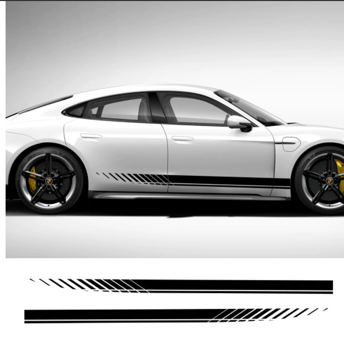 LDL741# 車 ステッカー アウディ フォルクスワーゲン VW 対応 オート サイド ストライプ DIY デカール カー チューニング拍卖