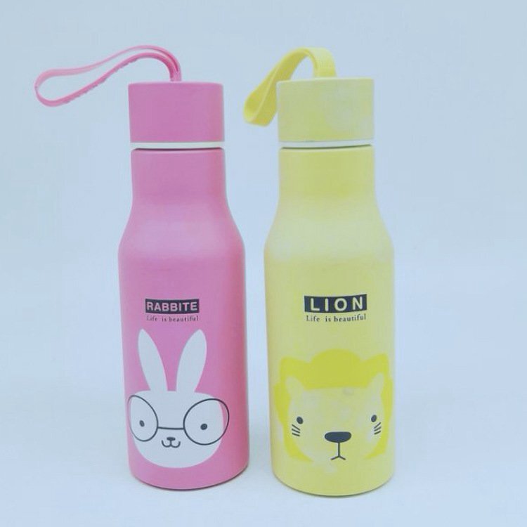 水筒 500ml ステンレス ボトル 大容量 保冷 保温 水筒 真空断熱 ワンタッチ 直飲み 304ステンレス製 2色選択 HE901拍卖