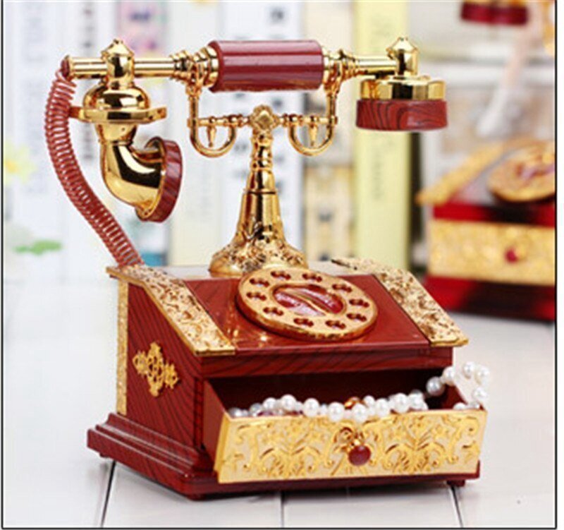 レトロ感たっぷり◎ おしゃれなオルゴール インテリア アンティーク オブジェ ヴィンテージ ジュエリーボックス HD658拍卖