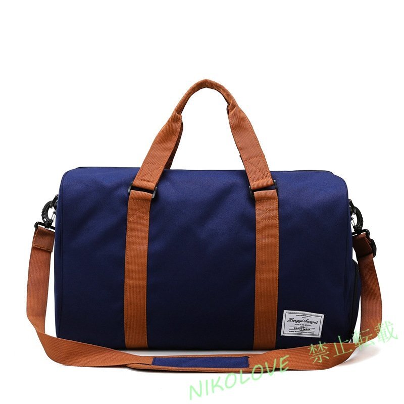 ボストンバッグ 大容量 メンズ レディース ショルダーバッグ 旅行 アウトドア キャンプ 軽量 防水 ネイビー 新品 AB276拍卖