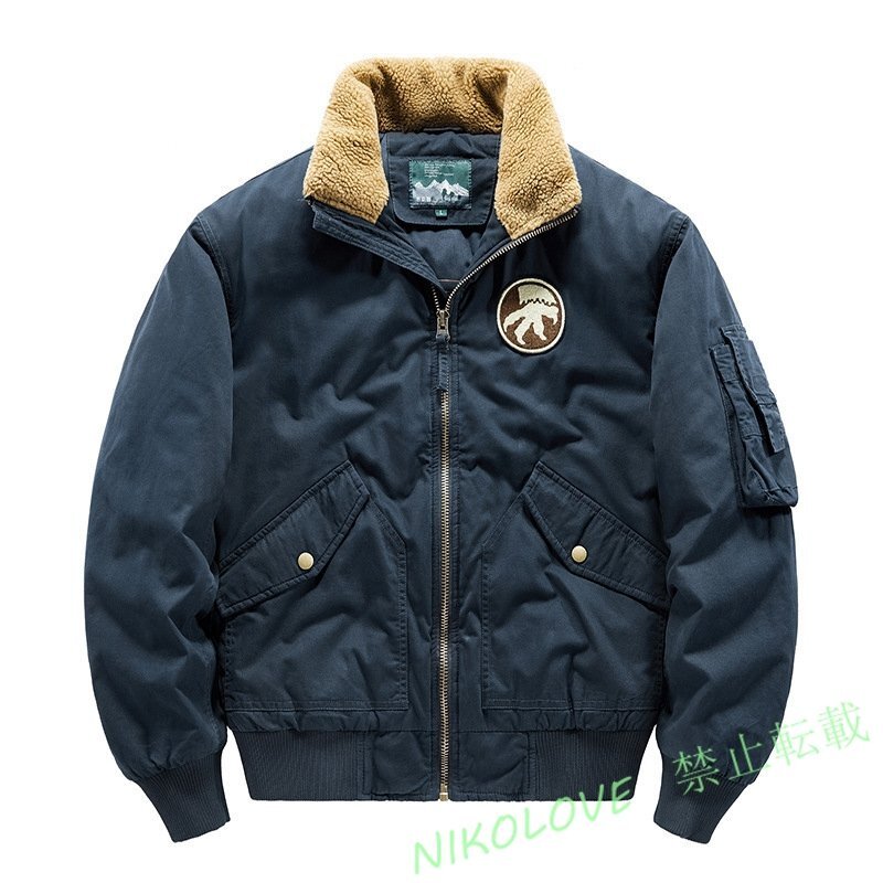 冬服ミリタリージャケット メンズ おしゃれ フライトジャケット MA-1 防風 防寒 コートジャンパー 刺繍 3色選択可 AB486拍卖