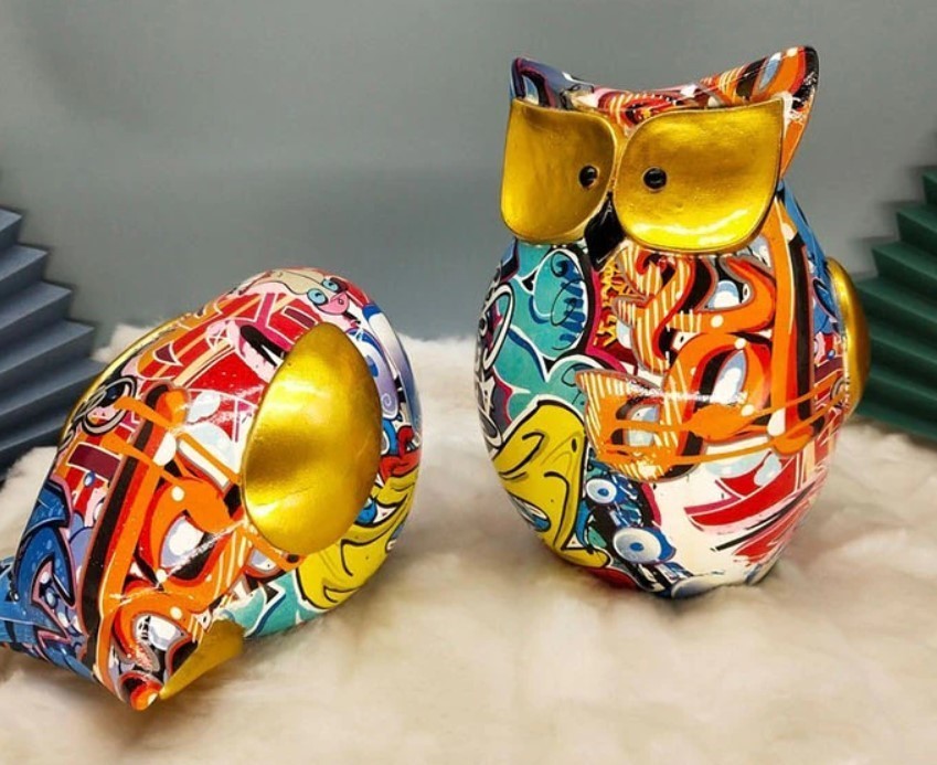 フクロウの置物 北欧風アンティーク オブジェ カラー選べます ZCL045拍卖